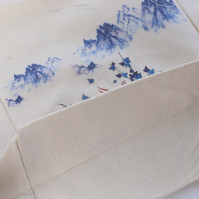 Custom printed logo fashion shoulder cotton canvas tote bag(图4)