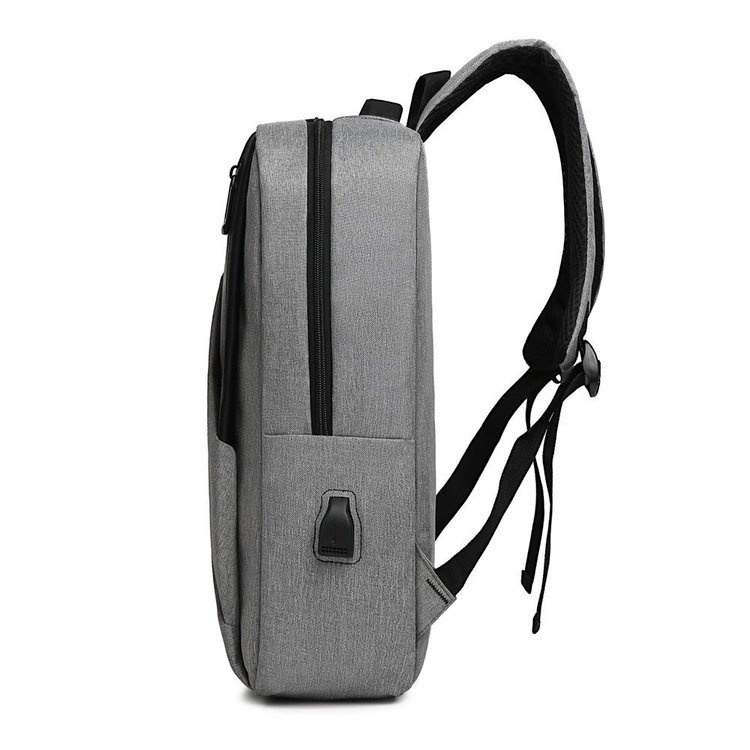 Business men reflective strip shoulder laptop backpack with USB charging port (图8)