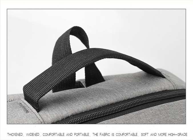 Business men reflective strip shoulder laptop backpack with USB charging port (图7)