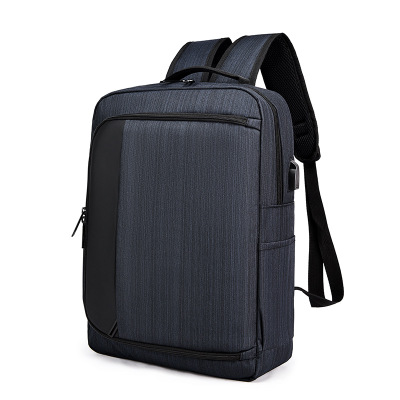 Promotional gift 14 18 business men USB waterproof oxford laptop backpack(图2)