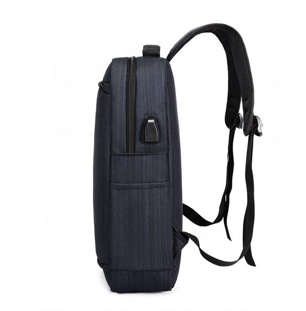 Promotional gift 14 18 business men USB waterproof oxford laptop backpack(图3)