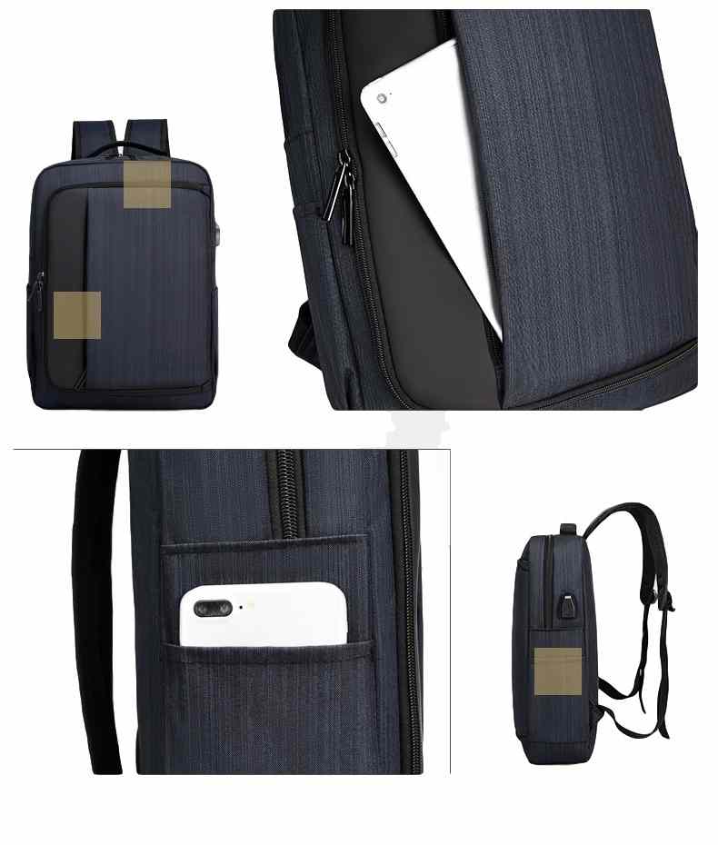 Promotional gift 14 18 business men USB waterproof oxford laptop backpack(图8)