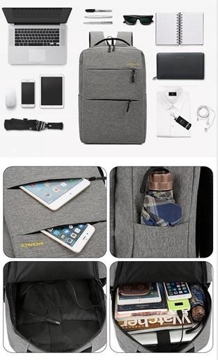 Waterproof 3 sets USB oxford notebook laptop bag backpack(图11)
