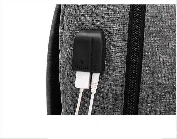 Men business briefcase oxford 15 15.6 USB laptop backpack (图10)