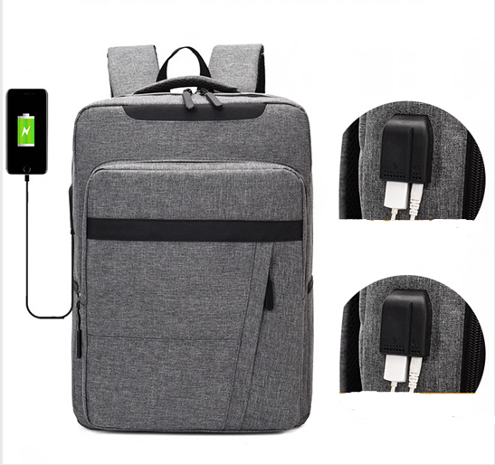 Men business briefcase oxford 15 15.6 USB laptop backpack (图8)