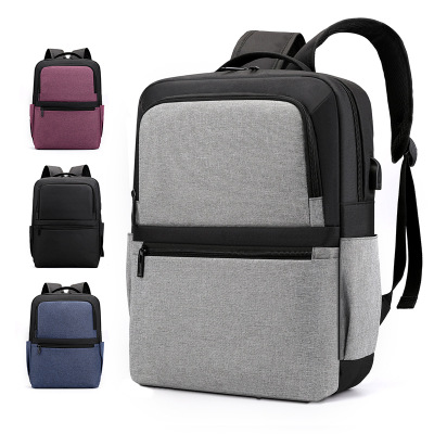 Multi-function oxford 15 15.6 USB travel laptop backpack (图1)