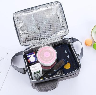 Double layer cationic yarn-dyed insulation lunch cooler diaper mommy backpack(图8)
