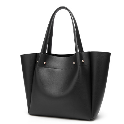 New women shoulder tote bag leather handbag(图1)