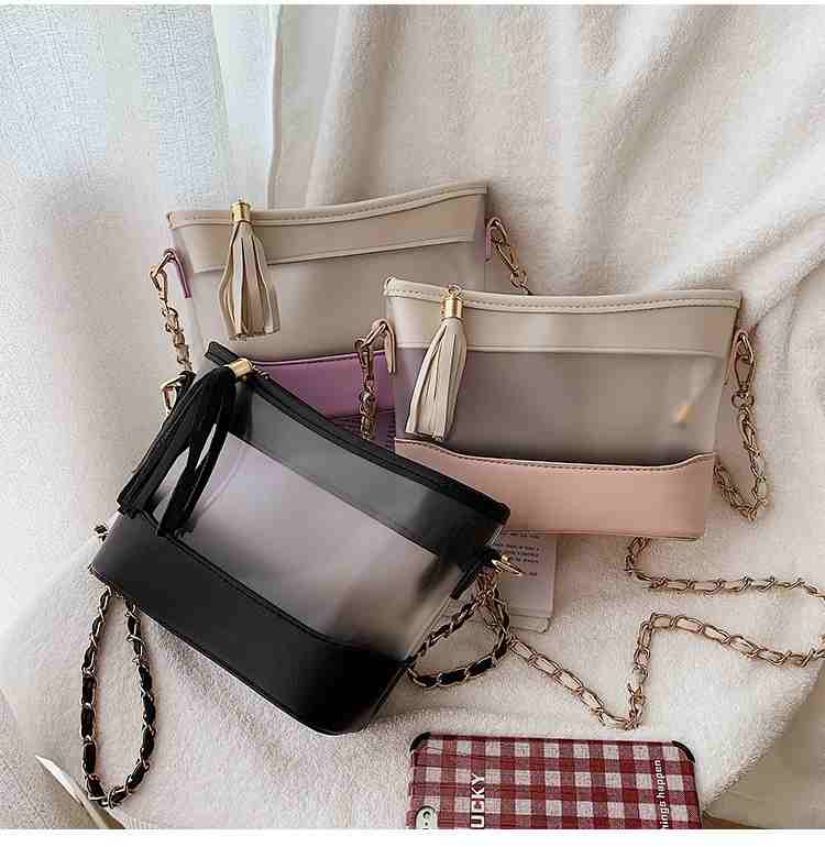 New transparent jelly pu leather crossbody bag for ladies girl(图5)
