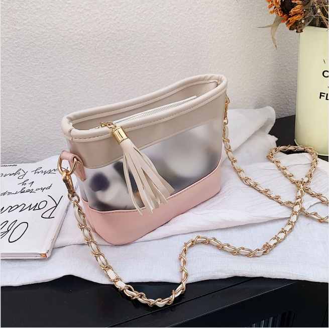 New transparent jelly pu leather crossbody bag for ladies girl(图3)