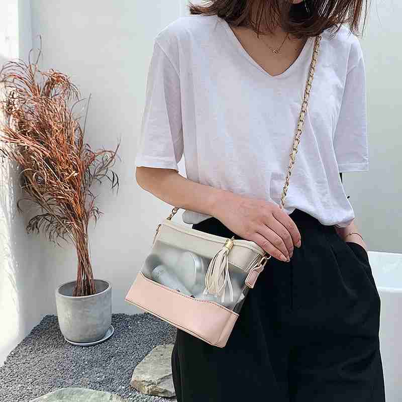 New transparent jelly pu leather crossbody bag for ladies girl(图7)