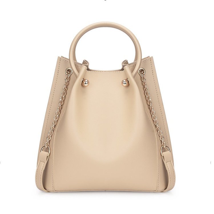 Ladies pu leather crossbody shoulder handbag with golden chain(图1)