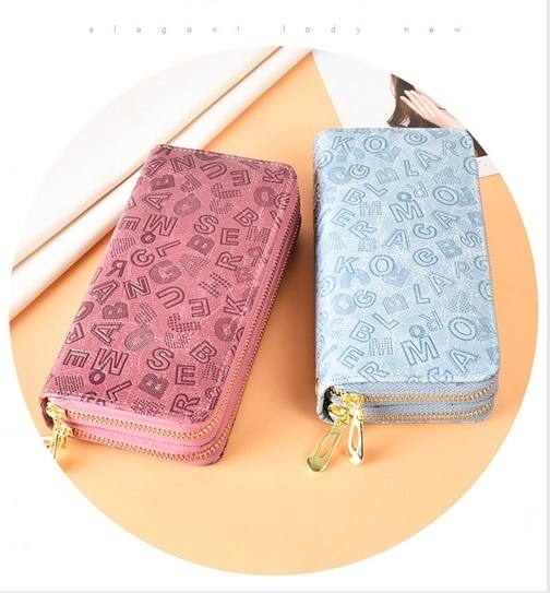Cute leather coin wallet purse with double zipper(图6)
