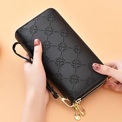 Double layer bright leather frosted wrist band wallet purse(图1)