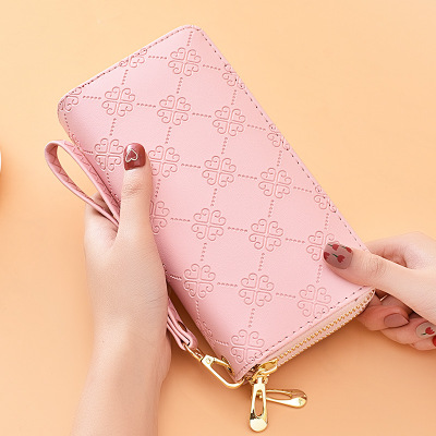 Double layer bright leather frosted wrist band wallet purse(图2)