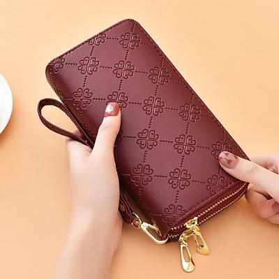 Double layer bright leather frosted wrist band wallet purse(图4)