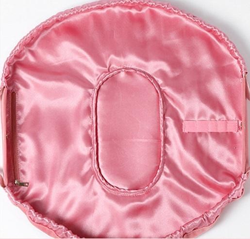 New round velvet drawstring makeup wash bag with adjustable handle(图6)