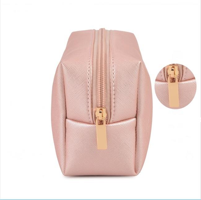 Portable outdoor pu leather travel makeup cosmetic pouch(图2)