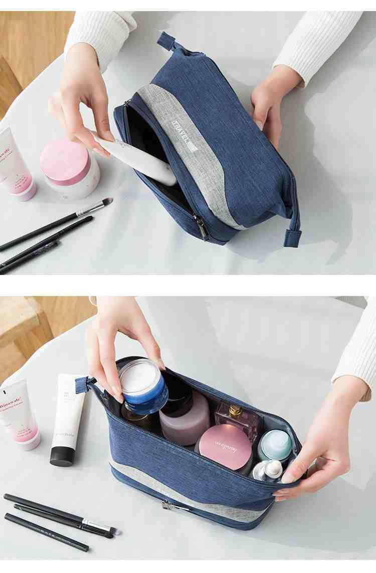 Double layer waterproof oxford wash makeup storage bag(图6)