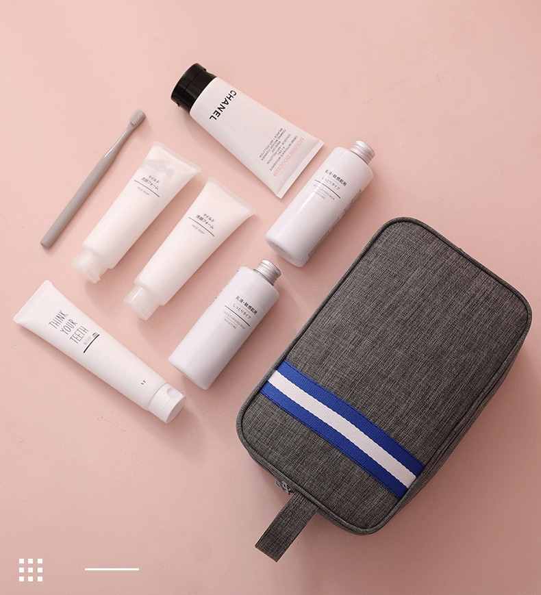Portable waterproof travel makeup wash bag with handle(图4)