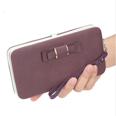 2 fold leather bow wallet mobile phone purse(图9)