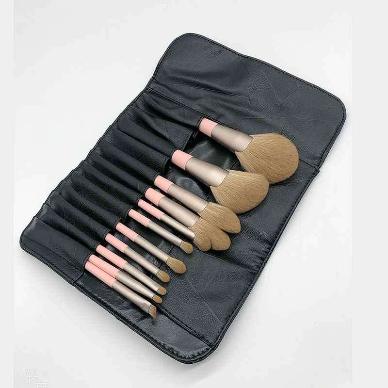 Foldable 10 12 15 slot pu leather travel makeup brush pouch(图2)