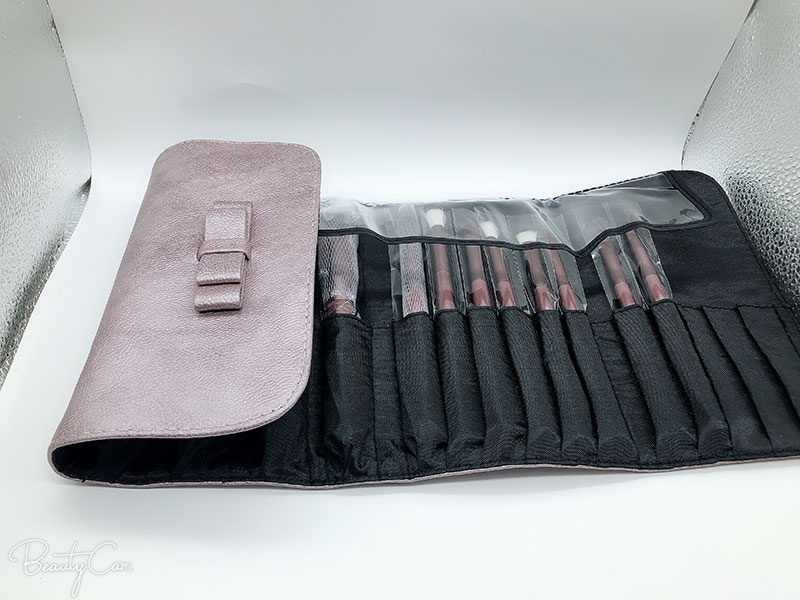 Foldable 10 12 15 slot pu leather travel makeup brush pouch(图5)
