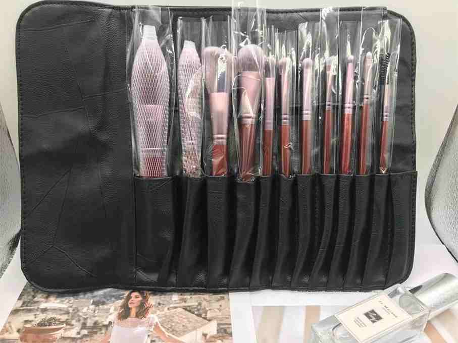 Foldable 10 12 15 slot pu leather travel makeup brush pouch(图8)
