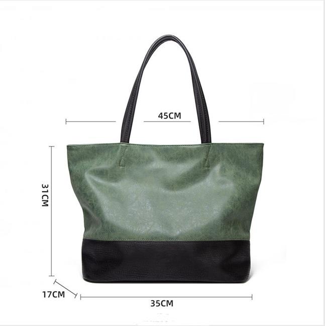 Large capacity soft pu leather shoulder tote bag(图7)