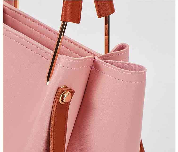 New fashion soft pu leather crossbody handbag tote bag(图3)