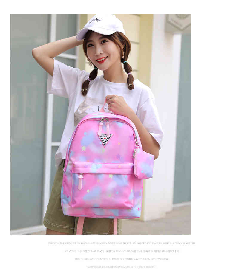 Trendy waterproof ventilated soft casual school bag oxford backpack for student(图17)