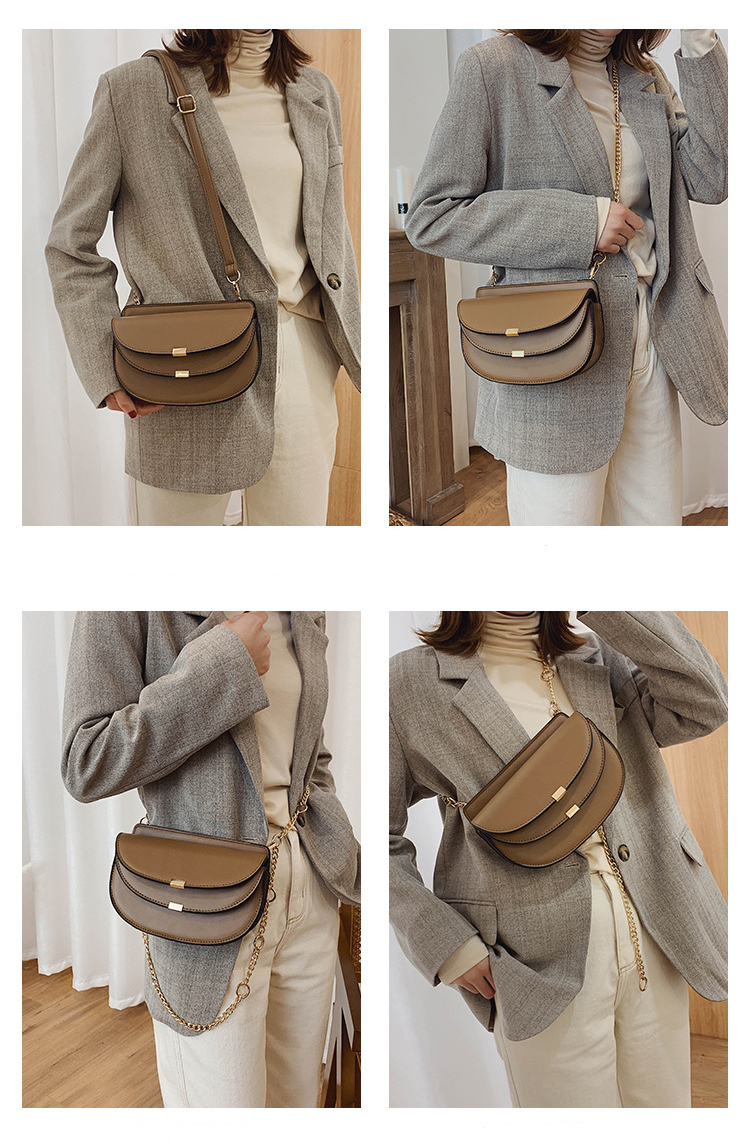Designer cheap black brown organizer leather crossbody bag with flap (图6)